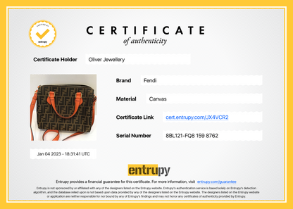 Fendi Zucca Boston Bag