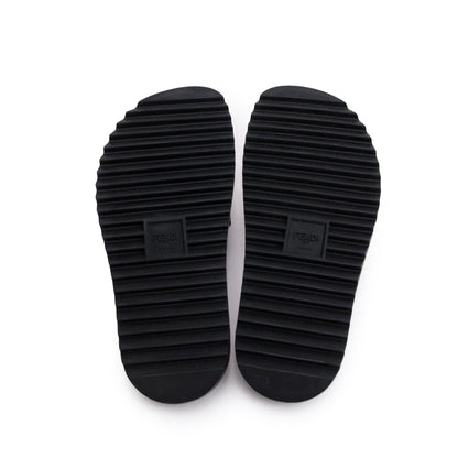 Fendi Zucca FF Logo Rubber Slides, Men’s Size 6