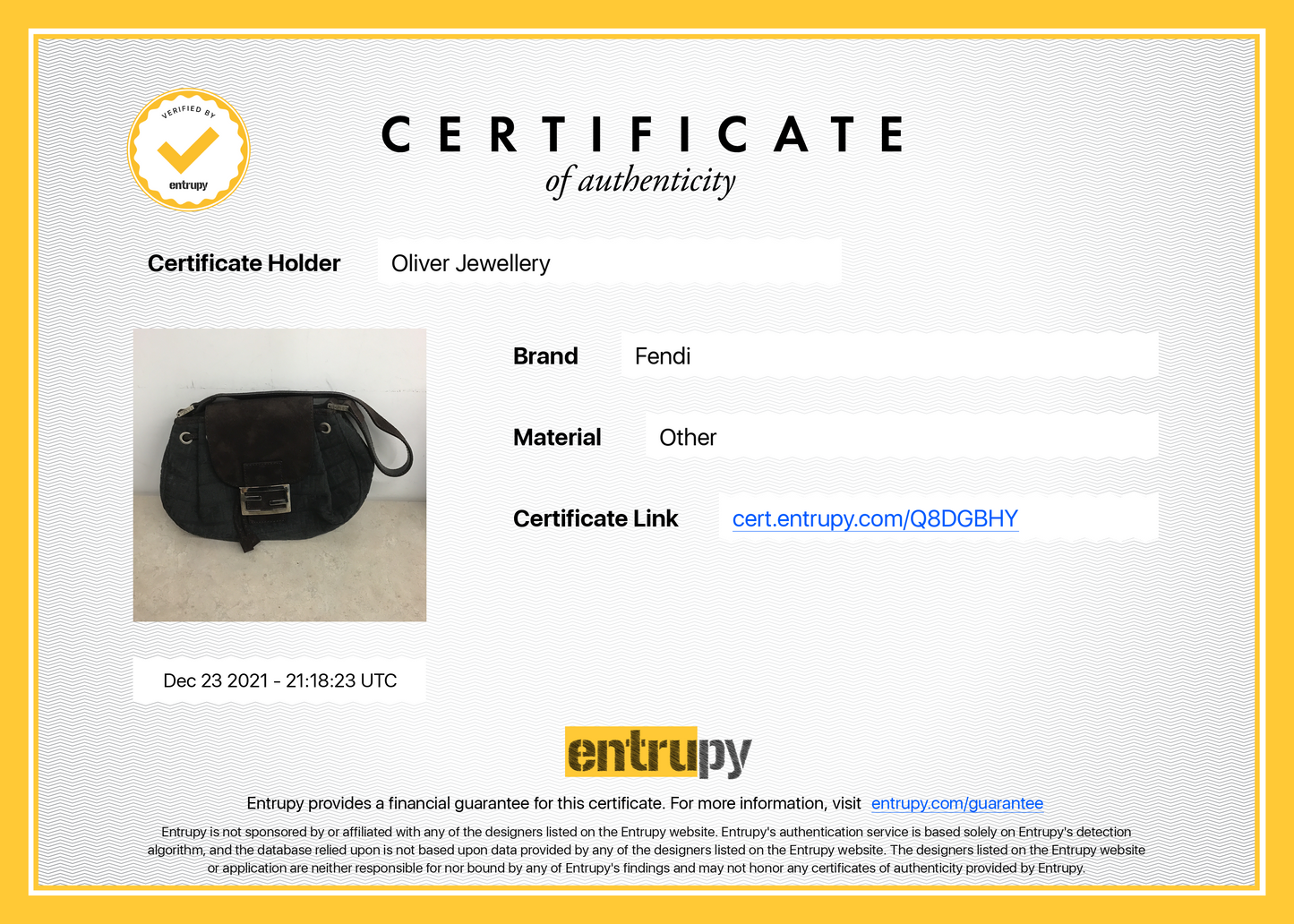 Fendi Zucchino Drawstring Flap Bag