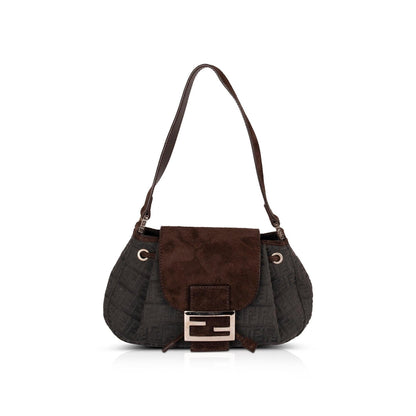Fendi Zucchino Drawstring Flap Bag