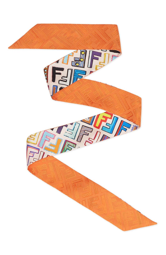 Fendi Fun Wrappy Multicolor Silk Bandeau