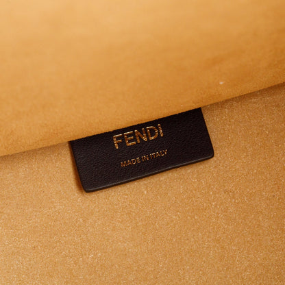 Fendi Beige Zucca FF Raffia Medium Sunshine Tote Bag