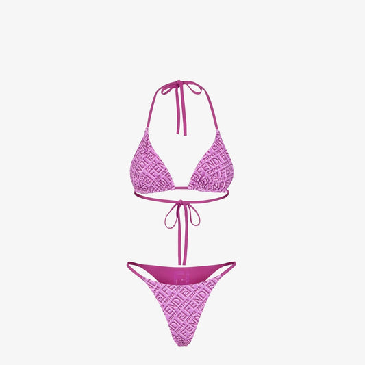Fendi X Skims Reversible Swimsuit in Monogram Purple