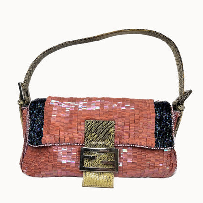 Fendi Baguette Pink Glitter sequins