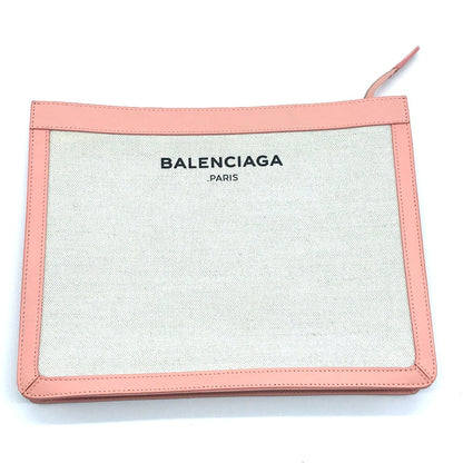 BALENCIAGA Clutch bag 410119 Canvas / leather Natural x pink Men's Women Classic unisex(Unisex)
