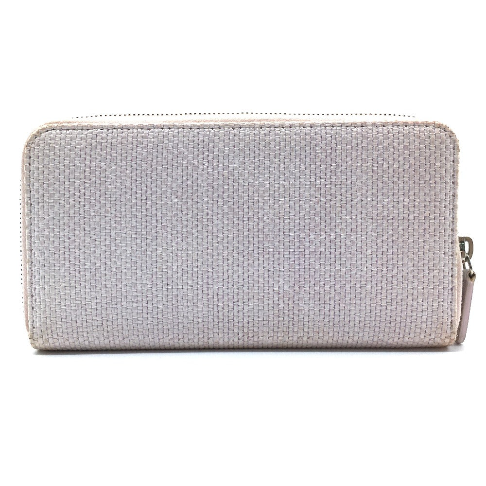 CHANEL Long Wallet Purse Tweed, Leather Pink type Cruise line Deauville