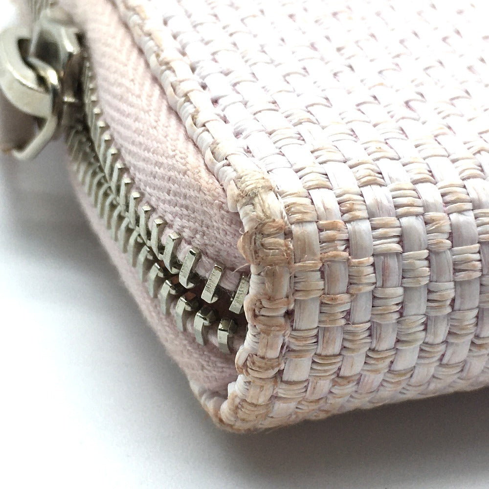 CHANEL Long Wallet Purse Tweed, Leather Pink type Cruise line Deauville