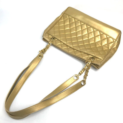 CHANEL Shoulder Bag lambskin Gold x Gold Metal Coco ball Matrasse Women