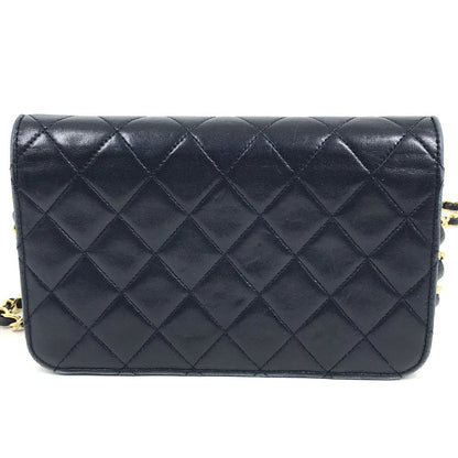 CHANEL Shoulder Bag lambskin Navy CC COCO Mark Matelasse/Shoulder Women