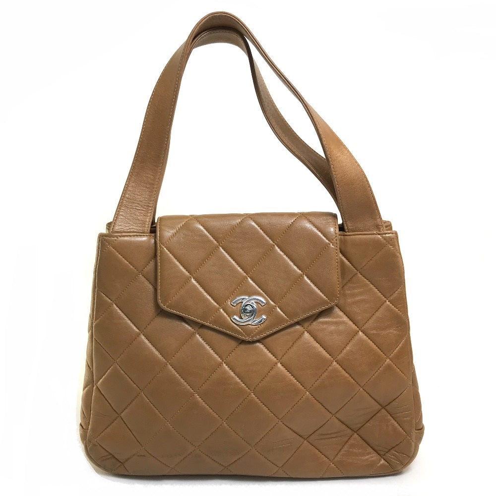 CHANEL Handbag lambskin Brown Matrasse CC COCO Mark