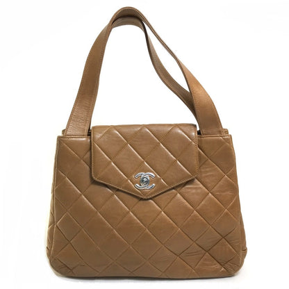 CHANEL Handbag lambskin Brown Matrasse CC COCO Mark