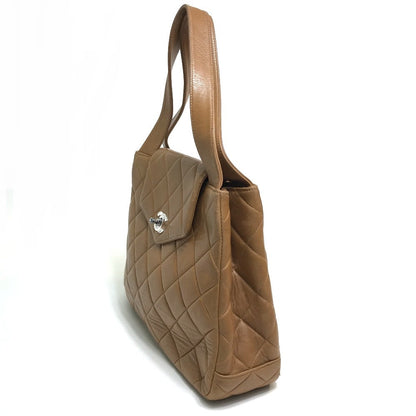 CHANEL Handbag lambskin Brown Matrasse CC COCO Mark