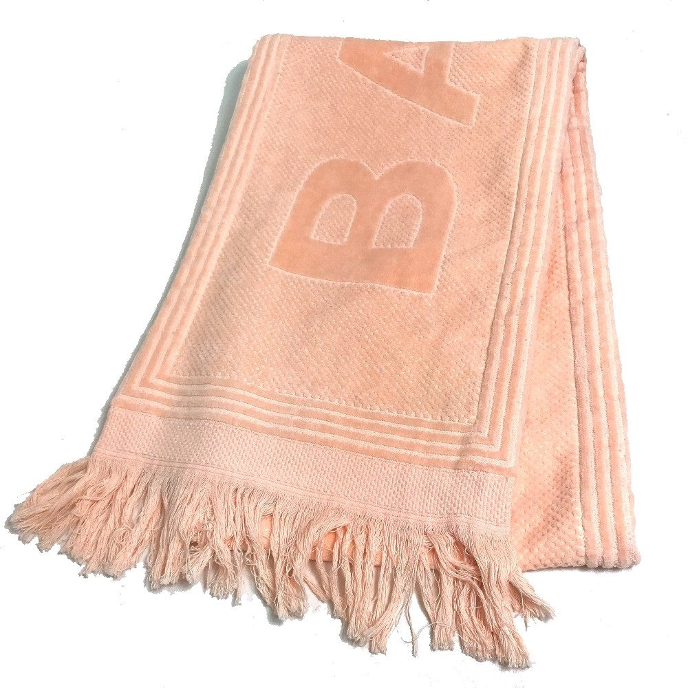 BALENCIAGA towel 535525 cotton Orange pink type Big logo unisex(Unisex) 30×200 cm