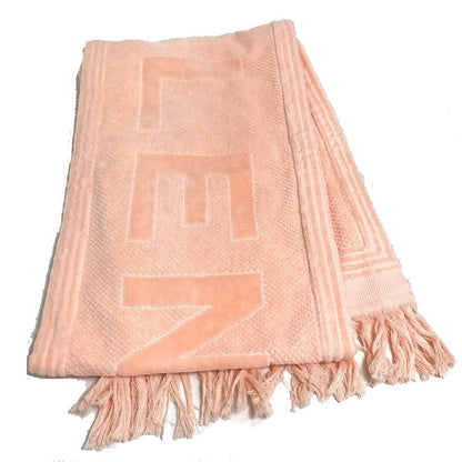 BALENCIAGA towel 535525 cotton Orange pink type Big logo unisex(Unisex) 30×200 cm