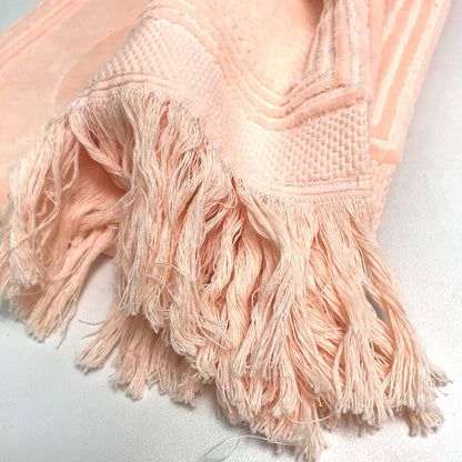 BALENCIAGA towel 535525 cotton Orange pink type Big logo unisex(Unisex) 30×200 cm