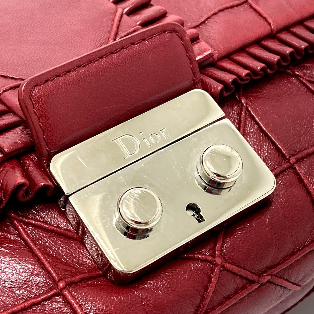 Christian Dior Shoulder Bag 10-MA-0150 leather Red Miss Dior new rock cannage Women