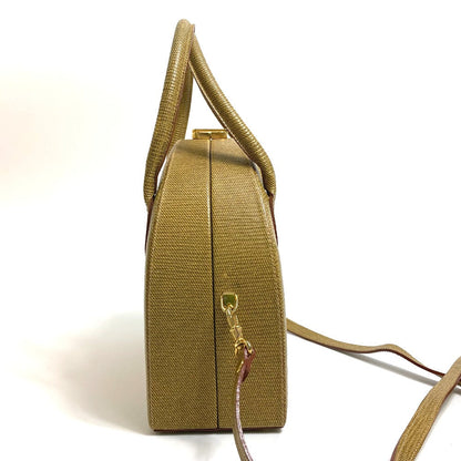 FENDI Handbag leather Beige type Semicircular form Women