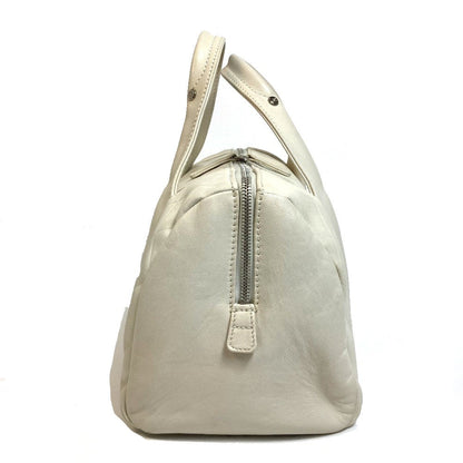 CHANEL Boston Duffel bag A30899 leather Ivory CCCOCO Mark Chevron Vstitch Women