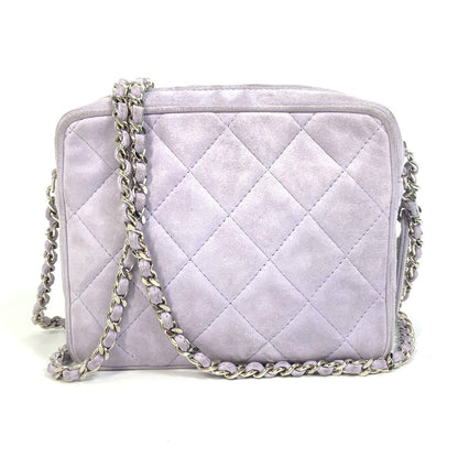 CHANEL Shoulder Bag suede purple CC COCO Mark Crossbody Mini matrasse Women
