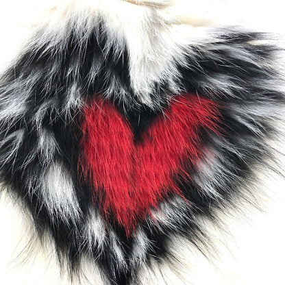 Dior Scarf 86FUR250I820 Nylon White / red / black heart scarf Women