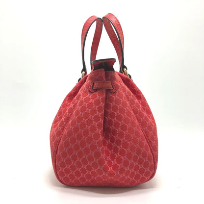 CELINE Handbag Canvas / leather Red type Macadam Women