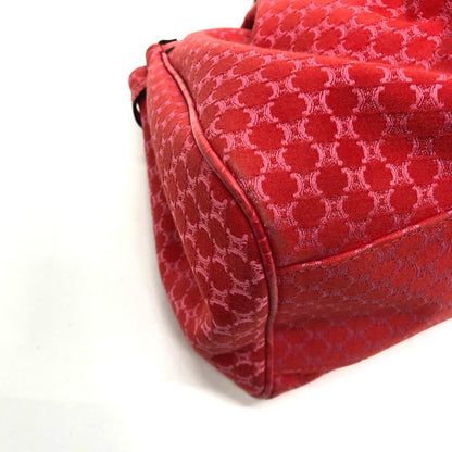 CELINE Handbag Canvas / leather Red type Macadam Women
