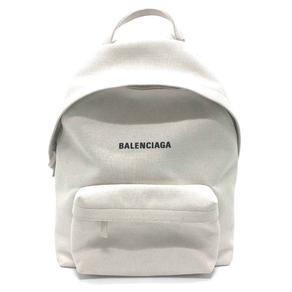 BALENCIAGA Backpack 552374 canvas white logo Backpack mens