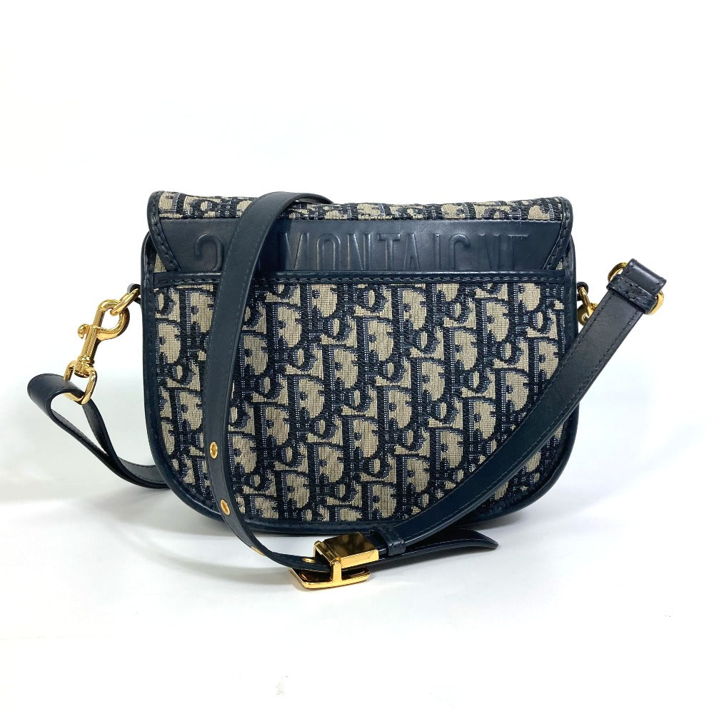 Dior Shoulder Bag M9319UTZQ Canvas / leather Navy Oblique BOBBY Women