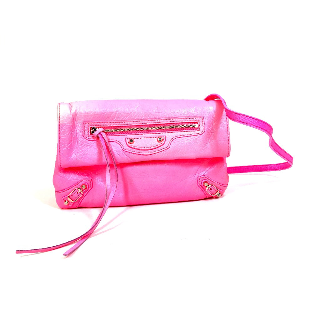 BALENCIAGA Clutch bag 431650 leather pink Pochette Classic envelope Women