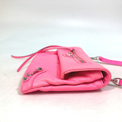 BALENCIAGA Clutch bag 431650 leather pink Pochette Classic envelope Women