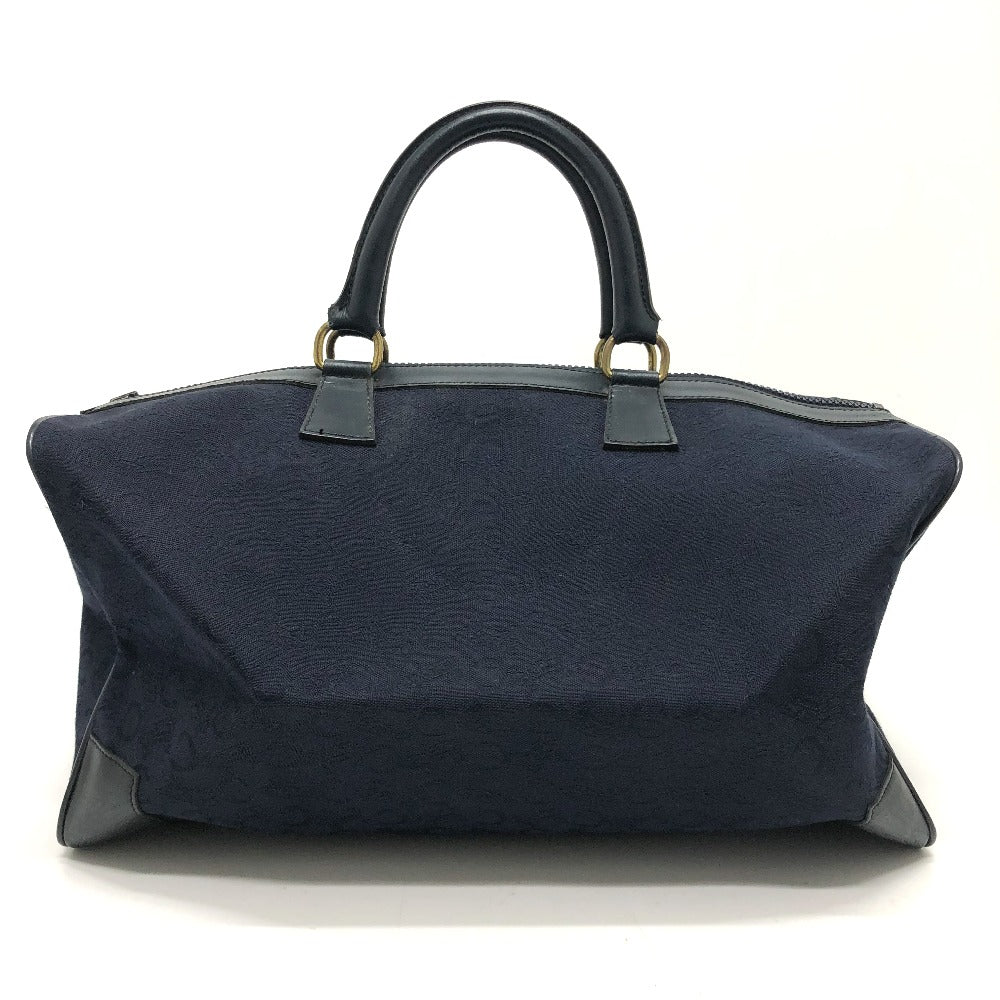 CELINE Boston Duffel bag Canvas / leather Navy C Macadam Carriage vintage Women
