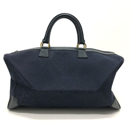 CELINE Boston Duffel bag Canvas / leather Navy C Macadam Carriage vintage Women