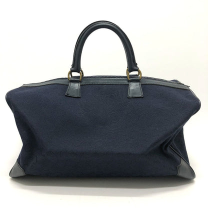 CELINE Boston Duffel bag Canvas / leather Navy C Macadam Carriage vintage Women