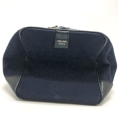CELINE Boston Duffel bag Canvas / leather Navy C Macadam Carriage vintage Women