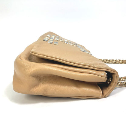 CHANEL Shoulder Bag lambskin beige CC COCO Mark WChain Bag Flap Women