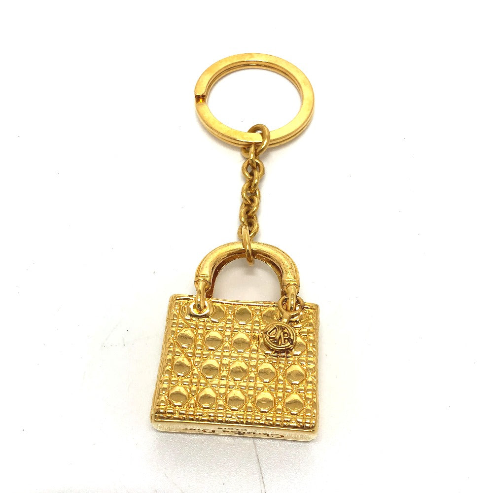 Christian Dior key ring metal gold Accessory Lady Dior Women