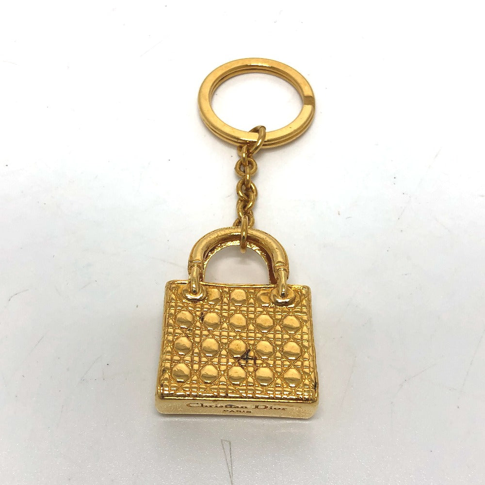 Christian Dior key ring metal gold Accessory Lady Dior Women