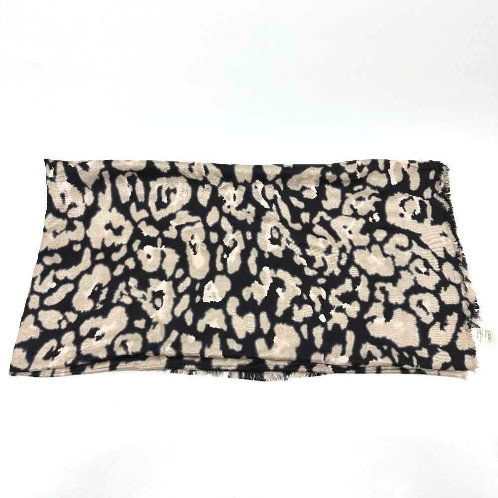 Dior Scarf 14SOD141 Silk, Wool beige Leopard Large format shawl Women