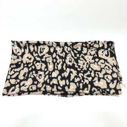 Dior Scarf 14SOD141 Silk, Wool beige Leopard Large format shawl Women