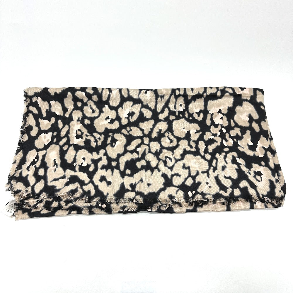 Dior Scarf 14SOD141 Silk, Wool beige Leopard Large format shawl Women