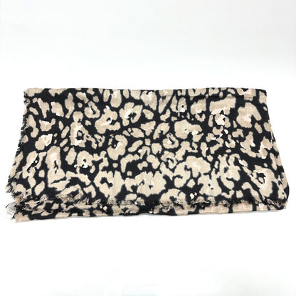 Dior Scarf 14SOD141 Silk, Wool beige Leopard Large format shawl Women