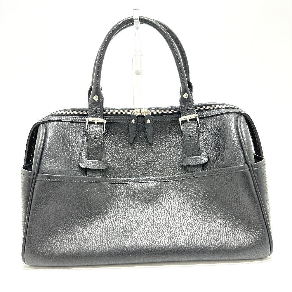 BURBERRY Boston Duffel bag leather black Shoulder bag/logo Handbag unisex(Unisex)