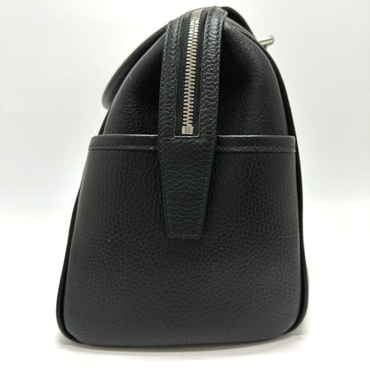 BURBERRY Boston Duffel bag leather black Shoulder bag/logo Handbag unisex(Unisex)