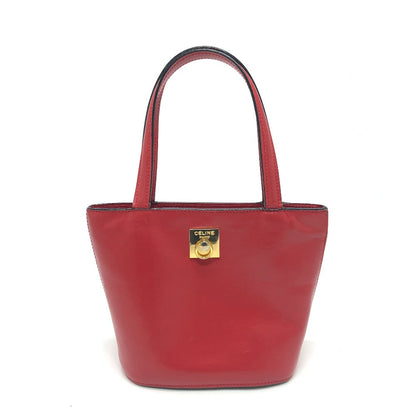 CELINE Handbag leather Red Mini tote Women