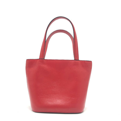 CELINE Handbag leather Red Mini tote Women