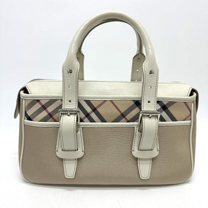 BURBERRY Handbag Nylon beige check Mini Boston Duffel bag Women