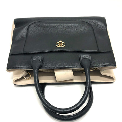 CHANEL Shoulder Bag A69930 leather black CC mark Executive tote Women