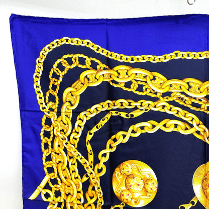 CELINE scarf silk purple Jewelry motif Women
