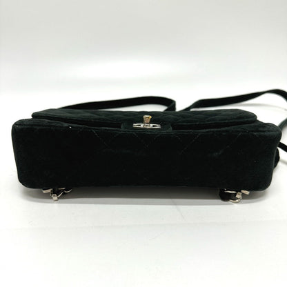 CHANEL Backpack Velor black Matrasse Backpack