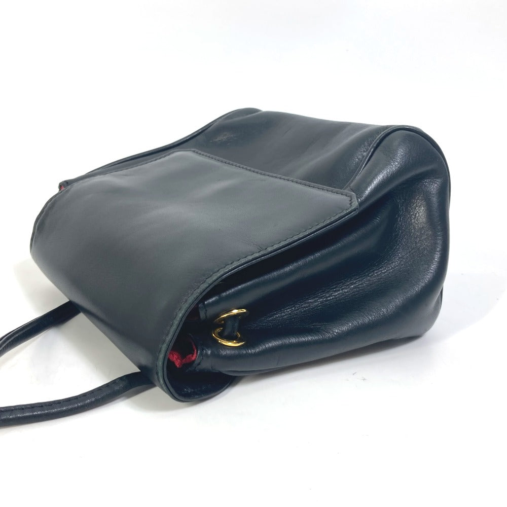 Dior Shoulder Bag leather black pochette bag purse Women